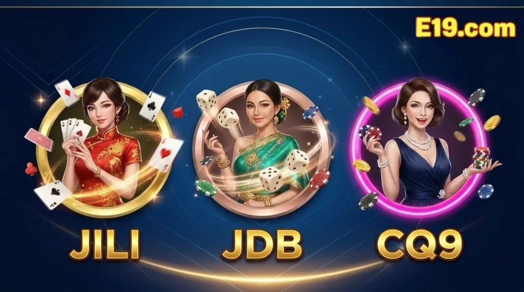 เกมไพ่จากค่าย JILI, JDB และ CQ9 บน E19